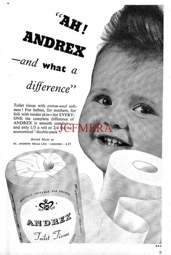 Andrex toilet tissue advert - toilet,