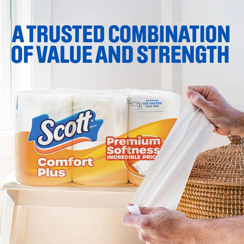 Scott comfortplus ply toilet - 1-ply,