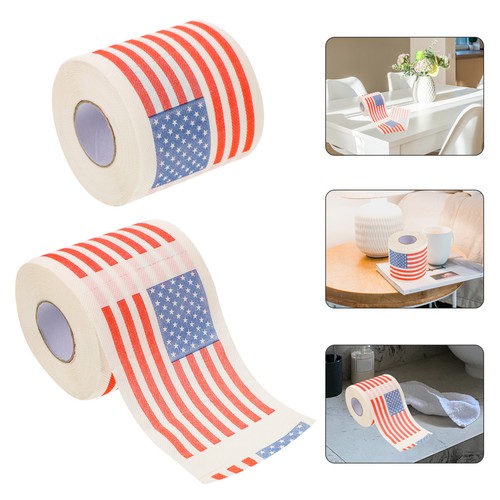Printed american flag toilet - flag,