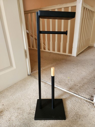 Toilet roll holder with - holder, shelf