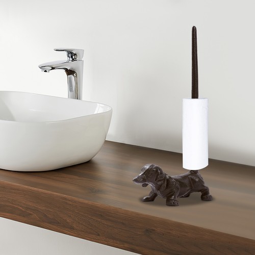 Dog shaped toilet roll - toilet,