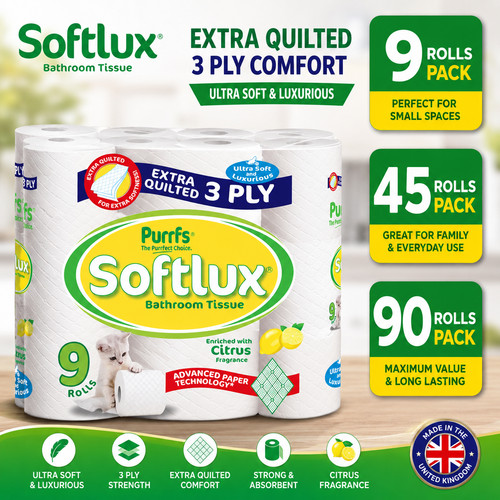 New softlux 3ply toilet rolls - softlux,