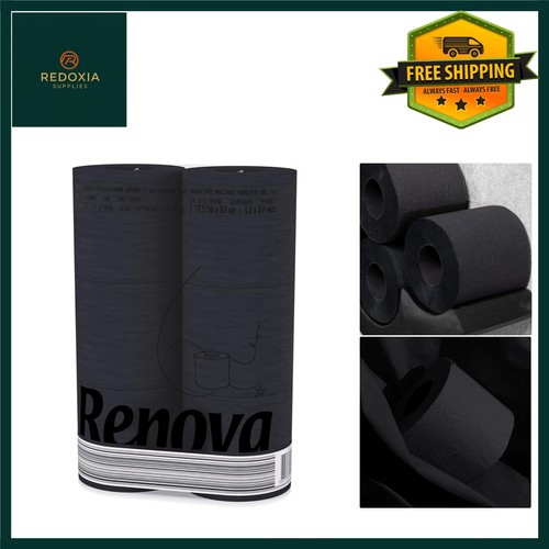 Luxurious black toilet - black, paper