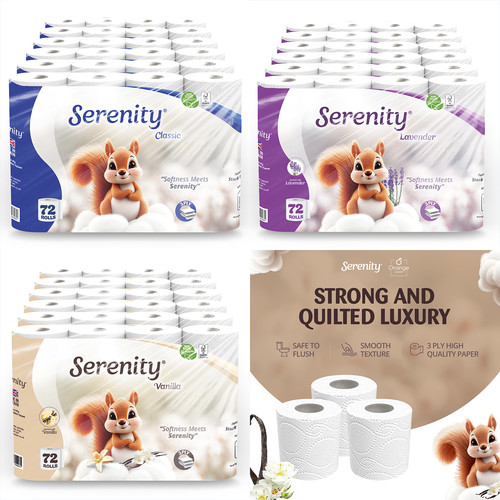Serenity 3ply toilet rolls - 72,