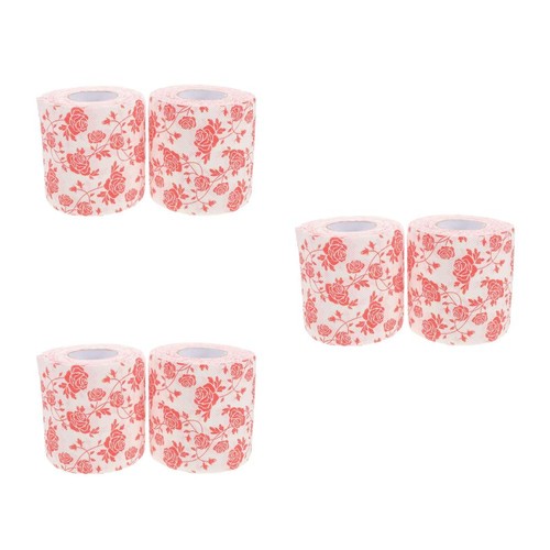 6pcs floral toilet paper rolls - paper,